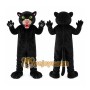 Black Panther Mascot Costume with Custom Logo