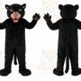 Black Panther Mascot Costume with Custom Logo