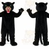 Black Panther Mascot Costume with Custom Logo