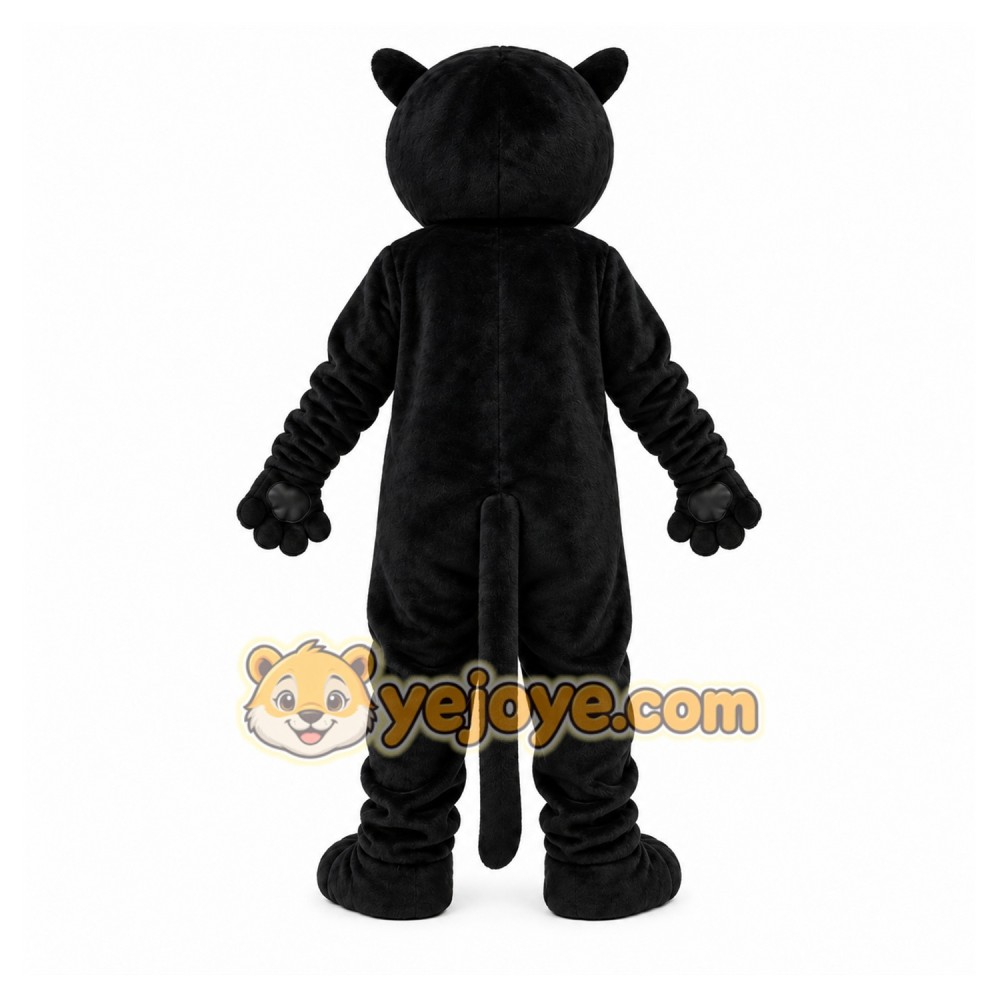 Black Panther Mascot Costume with Custom Logo Black Panther Mascot Costume with Custom Logo