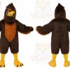 Brown Eagle Mascot Costume with Custom Logo