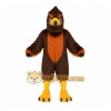 Brown Eagle Mascot Costume with Custom Logo