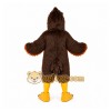 Brown Eagle Mascot Costume with Custom Logo