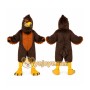 Brown Eagle Mascot Costume with Custom Logo