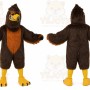 Brown Eagle Mascot Costume with Custom Logo