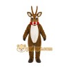 Brown Reindeer Mascot Costume with Custom Logo Brown Reindeer Mascot Costume with Custom Logo