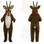 Brown Reindeer Mascot Costume with Custom Logo