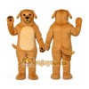 Tan Dog Mascot Costume with Custom Logo Tan Dog Mascot Costume with Custom Logo