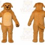 Tan Dog Mascot Costume with Custom Logo
