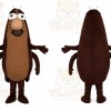Brown Cockroach Mascot Costume with Custom Logo