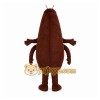 Brown Cockroach Mascot Costume with Custom Logo