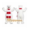 White Polar Bear Mascot Costume with Custom Logo White Polar Bear Mascot Costume with Custom Logo