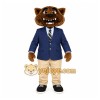 Brown Wildcat Mascot Costume with Custom Logo Brown Wildcat Mascot Costume with Custom Logo