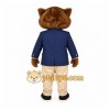 Brown Wildcat Mascot Costume with Custom Logo Brown Wildcat Mascot Costume with Custom Logo