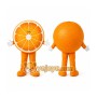 Orange Fruit Mascot Costume with Custom Logo