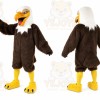 Brown Eagle Mascot Costume with Custom Logo