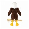 Brown Eagle Mascot Costume with Custom Logo