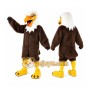 Brown Eagle Mascot Costume with Custom Logo