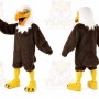 Brown Eagle Mascot Costume with Custom Logo