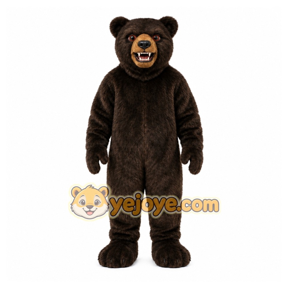 Brown Bear Mascot Costume with Custom Logo Brown Bear Mascot Costume with Custom Logo