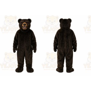 Brown Bear Mascot Costume with Custom Logo