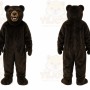 Brown Bear Mascot Costume with Custom Logo