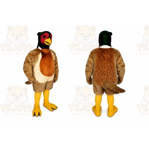 Brown Bird Mascot Costume with Custom Logo