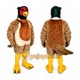 Brown Bird Mascot Costume with Custom Logo
