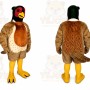 Brown Bird Mascot Costume with Custom Logo