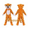 Orange Spotted Big Cat Mascot Costume with Custom Logo Orange Spotted Big Cat Mascot Costume with Custom Logo