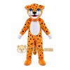 Orange Spotted Big Cat Mascot Costume with Custom Logo Orange Spotted Big Cat Mascot Costume with Custom Logo