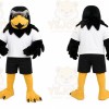 Black Bird Mascot Costume with Custom Logo