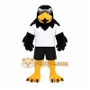 Black Bird Mascot Costume with Custom Logo
