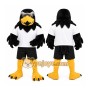 Black Bird Mascot Costume with Custom Logo