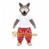 Gray Wolf Mascot Costume with Custom Logo Gray Wolf Mascot Costume with Custom Logo