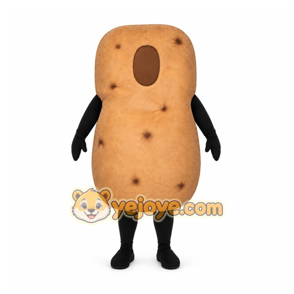 Brown Potato Mascot Costume with Custom Logo Brown Potato Mascot Costume with Custom Logo