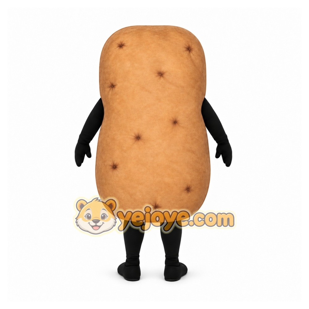 Brown Potato Mascot Costume with Custom Logo Brown Potato Mascot Costume with Custom Logo