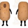 Brown Potato Mascot Costume with Custom Logo