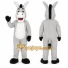 Gray Donkey Mascot Costume with Custom Logo Gray Donkey Mascot Costume with Custom Logo