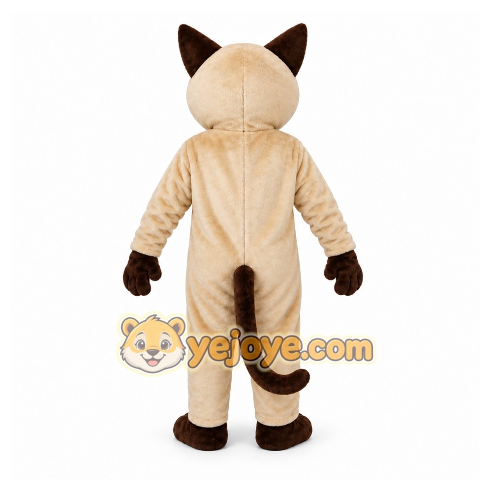 Brown Cat Mascot Costume with Custom Logo Brown Cat Mascot Costume with Custom Logo