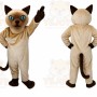 Brown Cat Mascot Costume with Custom Logo