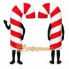 Red Candy Cane Mascot Costume with Custom Logo Red Candy Cane Mascot Costume with Custom Logo