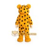 Yellow Spotted Big Cat Mascot Costume with Custom Logo