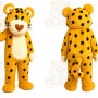 Yellow Tiger Mascot Costume with Custom Logo
