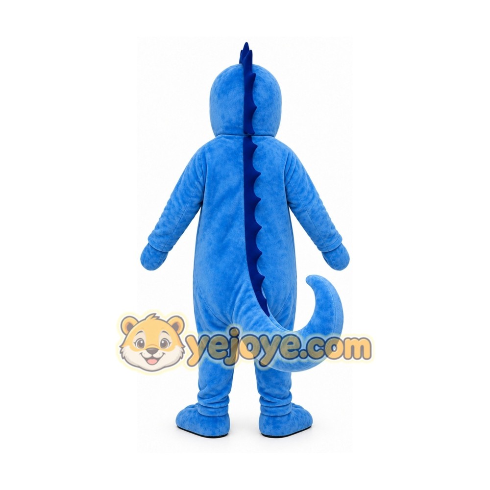 Blue Dinosaur Mascot Costume with Custom Logo Blue Dinosaur Mascot Costume with Custom Logo