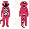 Red Snake Mascot Costume with Custom Logo