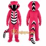 Red Snake Mascot Costume with Custom Logo