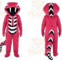 Red Snake Mascot Costume with Custom Logo