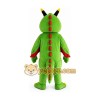 Green Dragon Mascot Costume with Custom Logo