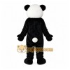 Black Panda Mascot Costume with Custom Logo Black Panda Mascot Costume with Custom Logo